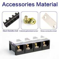 High Current Terminal Block TC-2004 200A 4P 600V Double Row Screw M8